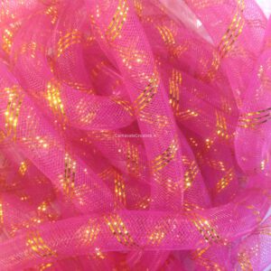 Tube Fuchsia- gouden smalle strepen