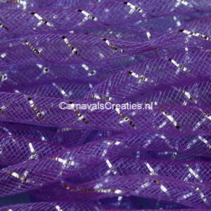 8 mm Tube Lila - zilver streep smal