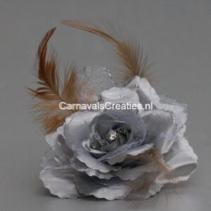 Roos zilver met glitter