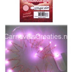 Verlichting rose/pink 2 meter