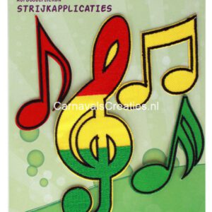 strijk muzieknoten 4 stuks