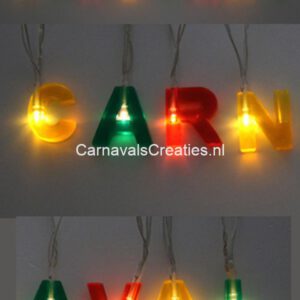 Letterslinger met licht rood/geel/groen