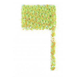 Pailettenband Golvend Lime 3m