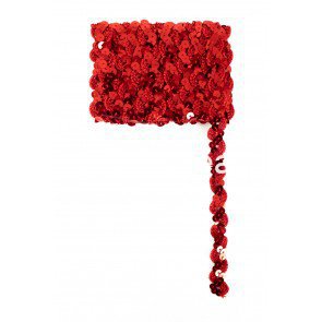 Pailettenband Golvend rood 3m
