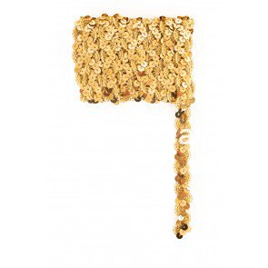 Pailettenband Golvend goud 3m