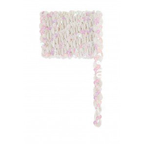 Pailettenband Golvend wit 3m