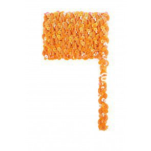 Pailettenband Golvend oranje 3m