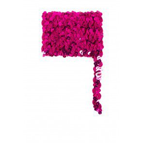 Pailettenband Golvend donker roze 3m