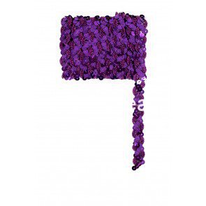 Pailettenband Golvend paars 3m