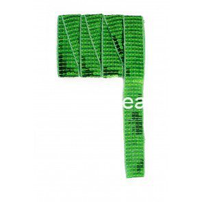 Pailettenband recht lime 3m