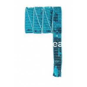 Pailettenband recht turquoise 3m
