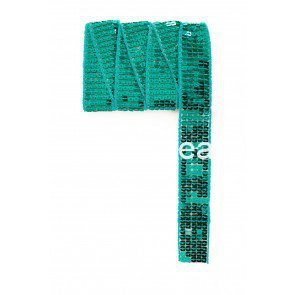 Pailettenband recht groen 3m