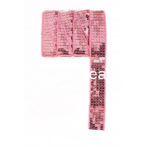 Pailettenband recht licht roze 3m
