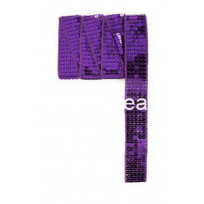 Pailettenband recht paars 3m
