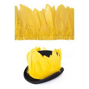 Ganzenveren op band geel