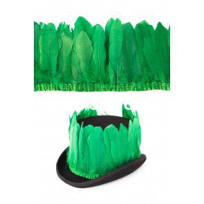 Ganzenveren op band donker groen