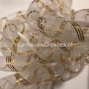 Tube wit - gouden strepen